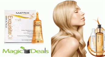 Var izņemt uzreiz! Matrix Biolage Exquisite Oil Treatment 10 x 10ml(atjauno matu struktūru ar Moringa, Macadamia un Argan eļļām).