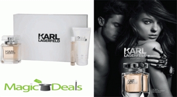 Var izņemt uzreiz! Komplekts Karl Lagerfeld For Her EDP 85ml+ 100ml ķermeņa losjons+ EDP 10ml.