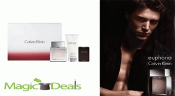 Komplekts Calvin Klein Euphoria Men EDT 100ml+ 100ml pēc skūšanās balzāms+ EDT 20ml.