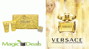 Var izņemt uzreiz! Komplekts Versace Yellow Diamond women EDT 5ml+ 25ml ķermeņa losjons+ 25ml dušas želeja.