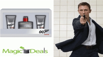 Var izņemt uzreiz! Komplekts James Bond Quantum EDT 50ml+ 2x50ml dušas želeja.