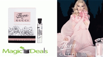 Var izņemt uzreiz! Smaržu paraudziņš Gucci Flora by Gucci Gorgeous Gardenia women EDT 1.5ml.