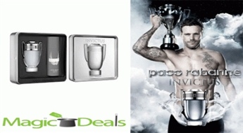 Var izņemt uzreiz! Komplekts Paco Rabanne Invictus EDT 100ml+ 150ml dezodorants.