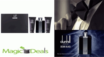 Var izņemt uzreiz! Komplekts Dunhill Desire Black men EDT 100ml+ 90ml dušas želeja+ 90ml pēc skūšanās balzāms.