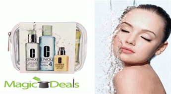 Komplekts Clinique 90ml (30ml Liquid Facial Soap Oily + 30ml Clarifying Lotion 4 + 30ml Dramatically Different Moisturizing Gel - Combination and oily skin).