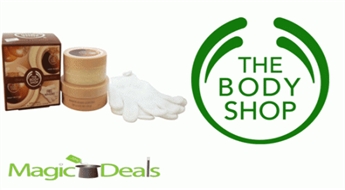 The Body Shop Shea Duo Kit 400ml (200ml Shea Body Butter + 200ml Shea Sugar Body Scrub + Bath Gloves - all skin types).