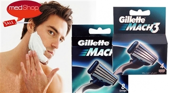 Visdrošākā un gludākā skūšanās ar Gillette - Mach3 4 vai 8 skūšanās asmeņu komplekts
