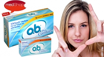 Tamponi o.b. ProComfort Silk Touch Tavam komfortam. Komplektā 16 gab