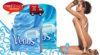 Для безупречно гладкой кожи: лезвия GILLETTE VENUS для женщин (4 кассеты)
