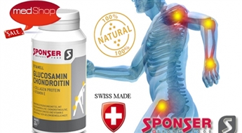 SPONSER: Glikozamīns + hondroitīns + skrimšļu kolagēns Tavu locītavu aizsardzībai (180 tabletes)