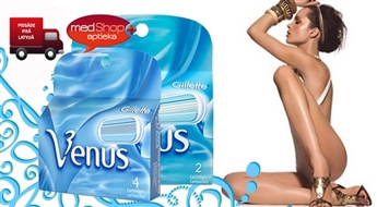 Nevainojami gludai ādai: GILLETTE VENUS skuvekļi sievietēm (2 vai 4 kasetes)