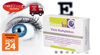 Dabisks līdzeklis asas redzes saglabāšanai Visio komplekss N30 no Greenice ar melleņu ekstraktu