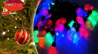 Гирлянда из 40 LED лампочек в форме шишек