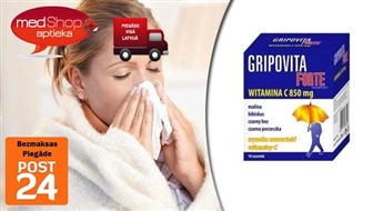 GRIPOVITA FORTE KARSTAIS DABAS VIELU DZĒRIENS AR C VITAMĪNU PASARGĀS NO SAAUKSTĒSANĀS UN VĪRUSIEM