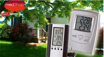 Digitālais termometrs temperatūras mērīšanai ārā un telpās (2 modeļi)