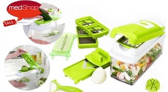Multifunkcionāla rīve Nicer Dicer Plus ar maināmiem uzgaļiem