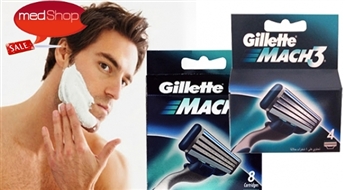 GILLETTE Mach3 4 vai 8 skūšanās asmeņu komplekts