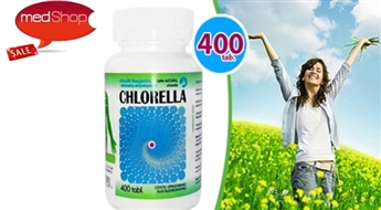 Chlorella BIO - таблетки хлореллы, 400 шт! Источник белка и необходимых для полноценного питания