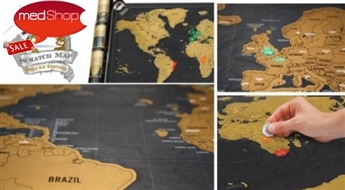 Подарите другу весь мир! Карта Scratch Map Deluxe