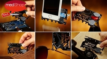 Wallet Ninja: kredītkartes izmēra rīks ar 18 instrumentu funkcijām