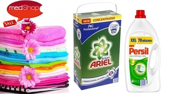 ARIEL pulveris vai šķidrais līdzeklis PERSIL Universal Gel veļas mazgāšanai
