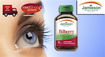 Препарат Jamieson® Bilberry N60 с экстрактом черники для здоровья глаз и хорошего зрения