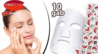 Kompresijas maskas (10 gab.) no 100% dabīga materiāla - ērtai sejas ādas kopšanai!