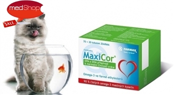 FARMAX: MaxiCor - 90% tīras OMEGA 3 (90 kapsulas trīs mēnešu kursam)
