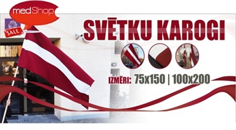 Особенно качественный праздничный флаг Латвийской Республики из Premium ткани. Будь патриотом!