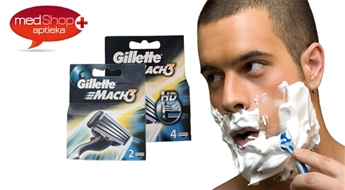 Visdrošākā un gludākā skūšanās ar Gillette - Mach3 4 vai 8 skūšanās asmeņu komplekts