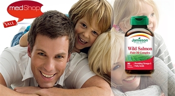 Рыбий жир природного лосося Jamieson Wild Salmon Oil. 90 капсул для 3-х месячного курса!