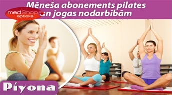 Месячный абонемент пилатеса и йоги  в студии PIYONA.