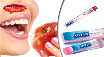 VITIS Gingival zobu birste + zobu pasta iekaisušu smaganu kopšanai