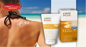 Care Plus® Skin-Saver Gel Concentrate SPF +30 Lai saule nekaitē jūsu ādai!