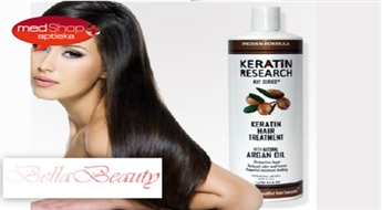 Бразильское выпрямление волос нового поколения Keratin Research в салоне Bella Beauty