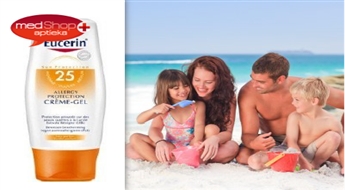Želejkrēms EUCERIN aizsardzībai pret sauli ar SPF 25