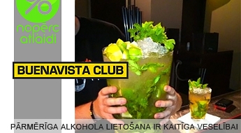 Nobaudi atspirdzinošo MOJITO GRANDE 2 litru kokteili ar 60% atlaidi!