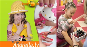 Mazajām jaunkundzēm! Salons-frizētava “Andrella” piedāvā: Bērnu manikīru ar nagu lakošanu ar 40% atlaidi, tikai par 2,99 LVL