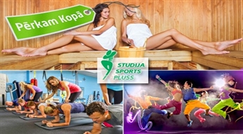 5 nodarbību abonements SPORTS PLUSS studijā - joga, kalanētika, body toning u.c.