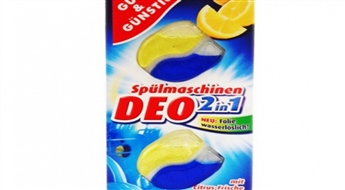 Gut & Gunstig lemon atsvaidzinātājs trauku mazgājamajai mašīnai 2x60 reizēm