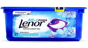 Lenor 3in1 Universal Aprilfrisch 27 kapsulas krasainām un baltām drēbēm
