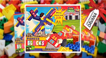 Конструктор "Pioneer Blocks" - 100 деталей для строительства автомобилей или самолетов со скидкой 50%!