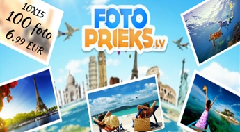 100, 200 vai 300 fotogrāfiju izdruka 10x15 cm izmērā uz matēta vai glancēta papīra!