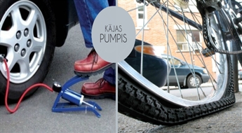 Kājas pumpis ar manometru tikai par 3.99 EUR!