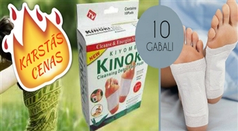 Likvidē kaitīgus toksīnus no organisma! Ārstnieciskie bioplāksteri „Kinoki Detox” 10 gb.!