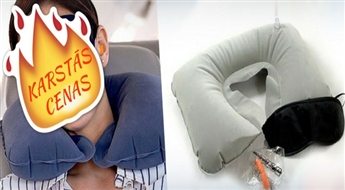 Комплект для крепкого сна! Надувная подушка, маска на глаза и затычки в уши от шума! Комфортно и практично!
