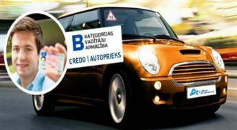 Īpašais piedāvājums! Autoskola „Credo Autoprieks” kārtējo reizi iepriecina savus klientus! Apmācība autoskolā ar atlaidi līdz 93%! Piepildi savu sapni braukt ar automobili!