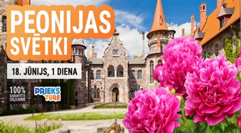 Peonijas, vīns un mājas siers!
