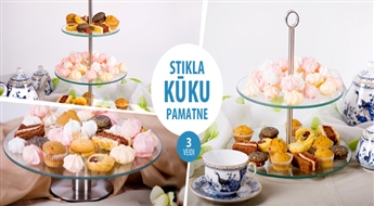King Hoff rūdīta stikla kūku pamatne/servēšanas forma!