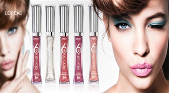 Ослепительная улыбка! Блеск для губ „GlamShine 6h” от L’oreal на Ваш выборсо скидкой 47%! Шесть часов сияния… Ведь вы этого достойны!